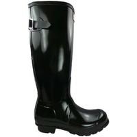 Hunter Original back adjustable gloss women\'s Wellington Boots in black