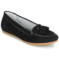 hush puppies moon womens loafers casual shoes in black