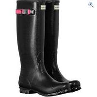 Hunter Women\'s Norris Field Gloss Wellington Boots - Size: 7 - Colour: BLACK-CERISE