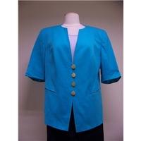 Hucke turquoise blue cotton short-sleeved jacket size 16 Hucke - Blue - Smart jacket / coat
