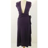 hunters and gatherers size 6 purple lace wrap dress