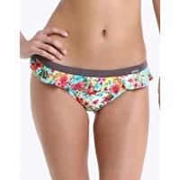 Hualalai Cleia Frill Bikini Pant - Turquoise