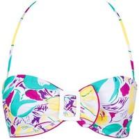 Huit Multicolor Bandeau swimsuit Top Lemon Fizz women\'s Mix & match swimwear in Multicolour