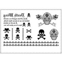 human skeleton death tattoo stickers temporary tattoos1 pc