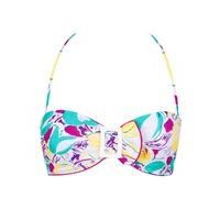 Huit Multicolor Bandeau swimsuit Top Lemon Fizz