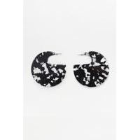 Huge Perspex Hoop Earrings, BLACK