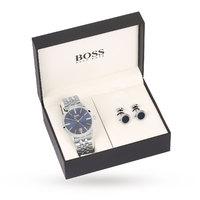 Hugo Boss Men\'s Gift Set Navy and Cufflinks