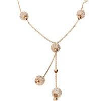 Hush Five Ball Cz Rose gold Necklace