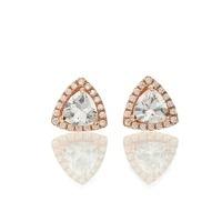 Hush Rose Triangle Cz Stud Earrings