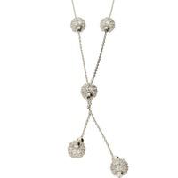 Hush Five Ball Cz Silver Necklace