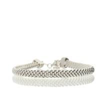 hush silver popcorn cz bracelet