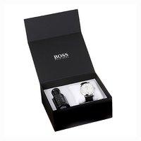 Hugo Boss Gents Aftershave and Black Strap Watch