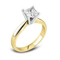 Hugh Rice 18ct Yellow Gold and Platinum TIMELESS Princess Cut Diamond Engagement Ring
