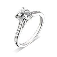 Hugh Rice Platinum ENTWINED Round Brilliant Cut Diamond Engagement Ring with Diamond Set Shoulders