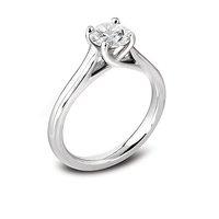 Hugh Rice Platinum KISS Round Brilliant Cut Diamond Engagement Ring