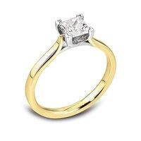 Hugh Rice 18ct Yellow Gold and Platinum SHINE Princess Cut Diamond Engagement Ring