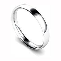 Hugh Rice Platinum 3mm Traditional Court Wedding Ring