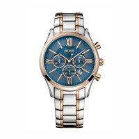 Hugo Boss Gents Ambassador Two Tone Blue Chronograph Watch