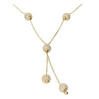 hush five ball cz gold necklace