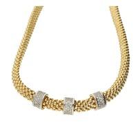 Hush Gold popcorn With Cz Necklace