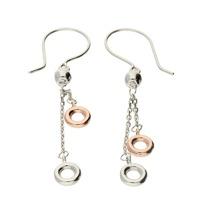 Hush Hoop De Loop Silver/Rose Earrings