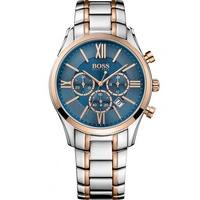 Hugo Boss Mens Ambassador Two Tone Chronograph Bracelet Watch 1513321