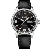 Hugo Boss Mens Pilot Vintage Black Strap Watch 1513330