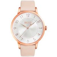 Hugo Boss Ladies Rose Gold Plated Pink Leather Strap Watch 1502407