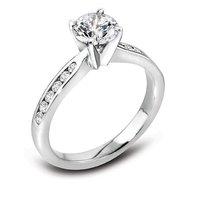 hugh rice platinum timeless round brilliant cut diamond engagement rin ...