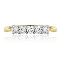 Hugh Rice 18ct Yellow and White Gold Diamond 5 Stone Ring