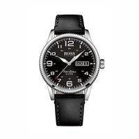 hugo boss pilot vintage black strap watch