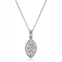 Hugh Rice 18ct White Gold and 0.45ct Diamond Marquise Pendant