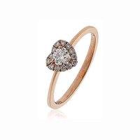 Hugh Rice 18ct Rose Gold and Diamond Heart Cluster Ring
