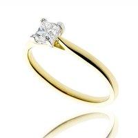 hugh rice 18ct yellow and white gold diamond 054ct solitaire ring