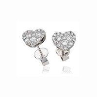 hugh rice 18ct white gold and diamond open heart 070ct earrings