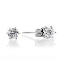 hugh rice 050ct six claw 18ct white gold diamond earrings