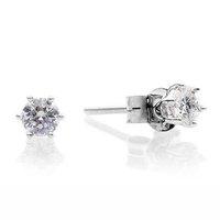 hugh rice 030ct six claw 18ct white gold diamond earrings