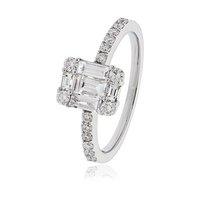 Hugh Rice 18ct White and 0.85ct Diamond Cluster Ring