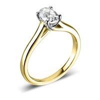 Hugh Rice 18ct Yellow Gold and Platinum ENTWINED Oval Cut Diamond Engagement Ring