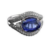 Hugh Rice 18ct White Gold 1.37ct Diamond Tanzanite Ring