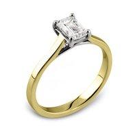 Hugh Rice 18ct Yellow Gold and Platinum ENTWINED Emerald Cut Diamond Engagement Ring