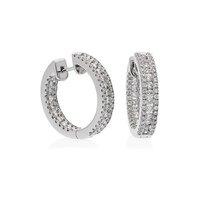 hugh rice 18ct white gold and 3 row diamond hoops