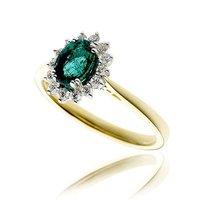 hugh rice 18ct yellow and white diamond minimum 025 weight and emerald ...