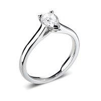 Hugh Rice Platinum KISS Pear Cut Diamond Engagement Ring