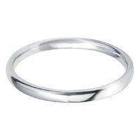 Hugh Rice 18ct White Gold Lightweight Court Wedding Ring