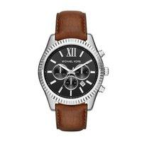 Hugh Rice Gents Lexington Black Dial Brown Leather Strap Chronograph Watch
