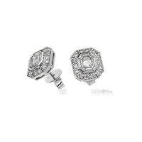 Hugh Rice 18ct White Gold and Diamond 1.70ct Cluster Earrings
