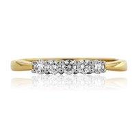 hugh rice 18ct yellow and white gold diamond 025ct 5 stone ring