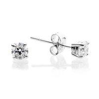 Hugh Rice 18ct White Gold 0.50ct Round Brilliant Diamond Earrings