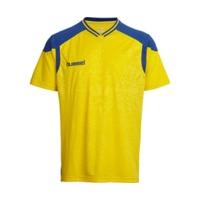 hummel sirius ss v neck jersey sports yellow true blue